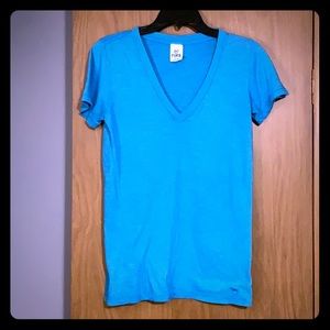 PINK Victoria’s Secret blue v neck shirt